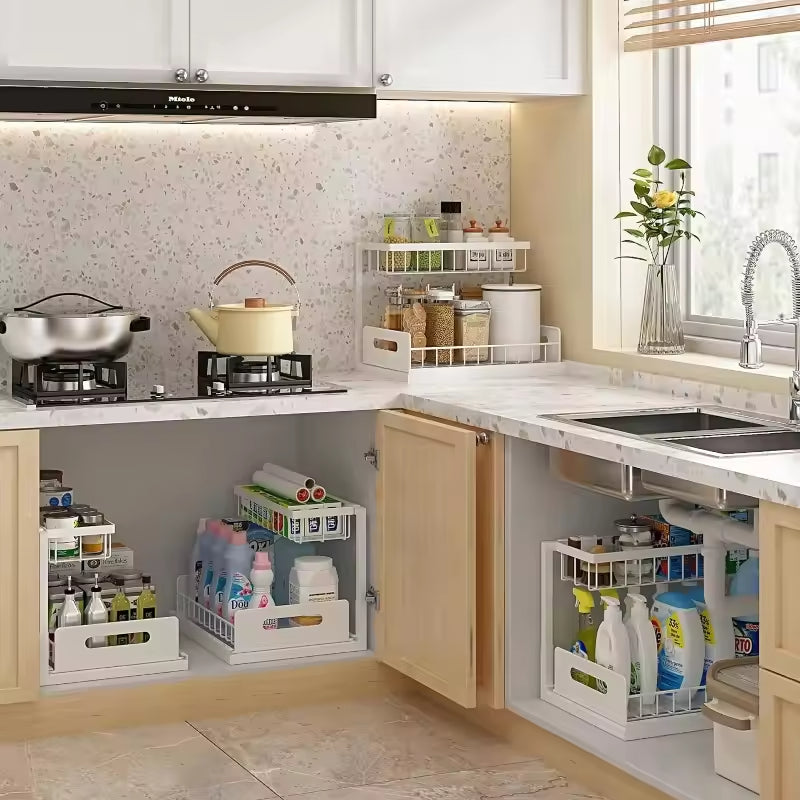 Ordelio 2-Tier Pull Out Under Sink Organizer