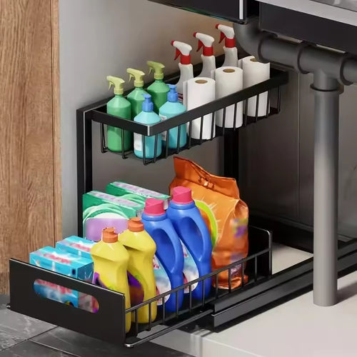 Ordelio 2-Tier Pull Out Under Sink Organizer