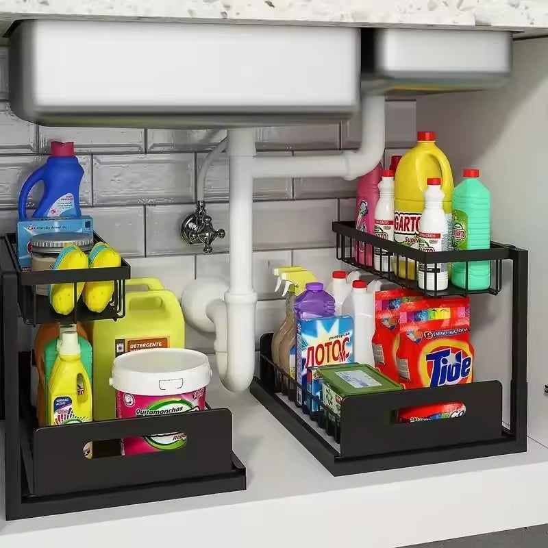 Ordelio 2-Tier Pull Out Under Sink Organizer