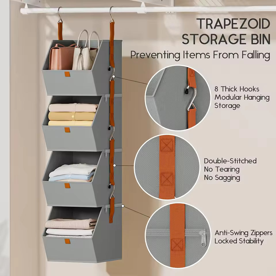 Ordelio 4-Tier Hanging Closet Organizer
