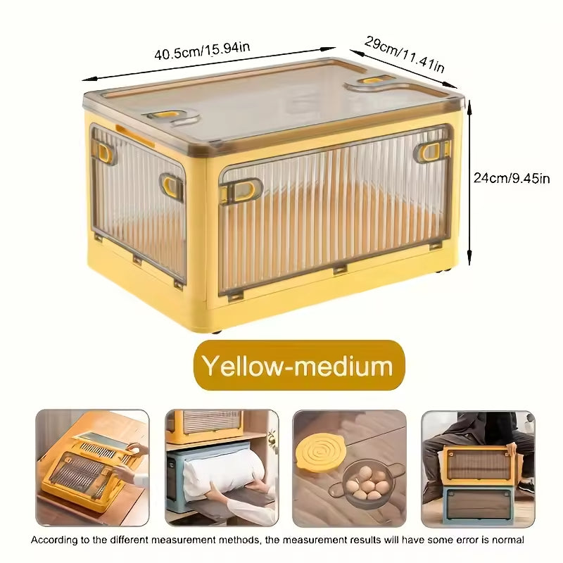 Ordelio Foldable Clear Storage Box with Lid