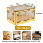 Ordelio Foldable Clear Storage Box with Lid